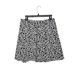 NWT Haystacks Black White Cotton Blend Jacquard Surf Skirt Size Large Stretch
